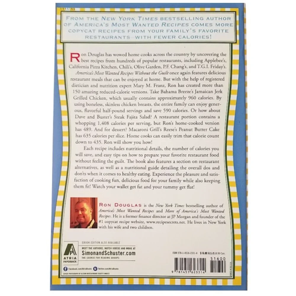 COOKBOOK: America's Most Wanted Recipes Without the Guilt 2011